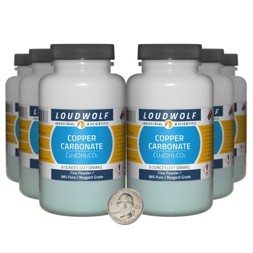 Copper Carbonate - 3 Pounds in 6 Bottles Copper Carbonate - 3 Pounds in 6 Bottles