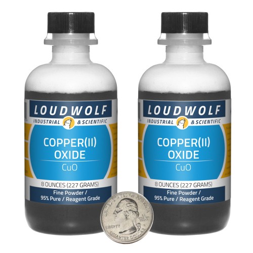 Copper(II) Oxide - 1 Pound in 2 Bottles Copper(II) Oxide - 1 Pound in 2 Bottles