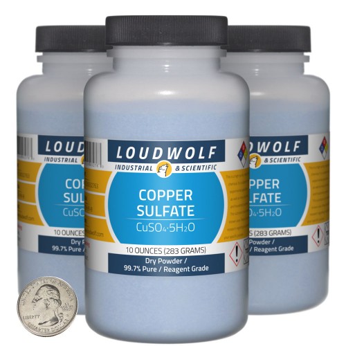 Copper Sulfate - 1.9 Pounds in 3 Bottles