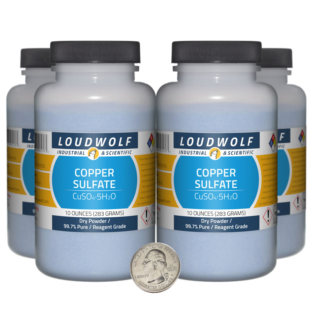Copper Sulfate - 2.5 Pounds in 4 Bottles Copper Sulfate - 2.5 Pounds in 4 Bottles