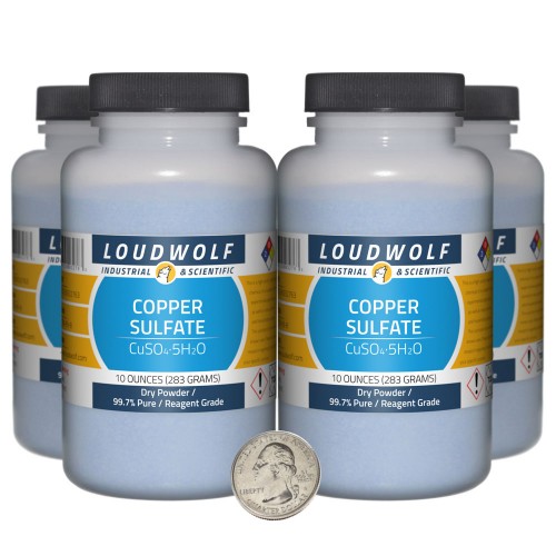 Copper Sulfate - 2.5 Pounds in 4 Bottles