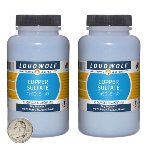 Copper Sulfate - 1.5 Pounds in 2 Bottles