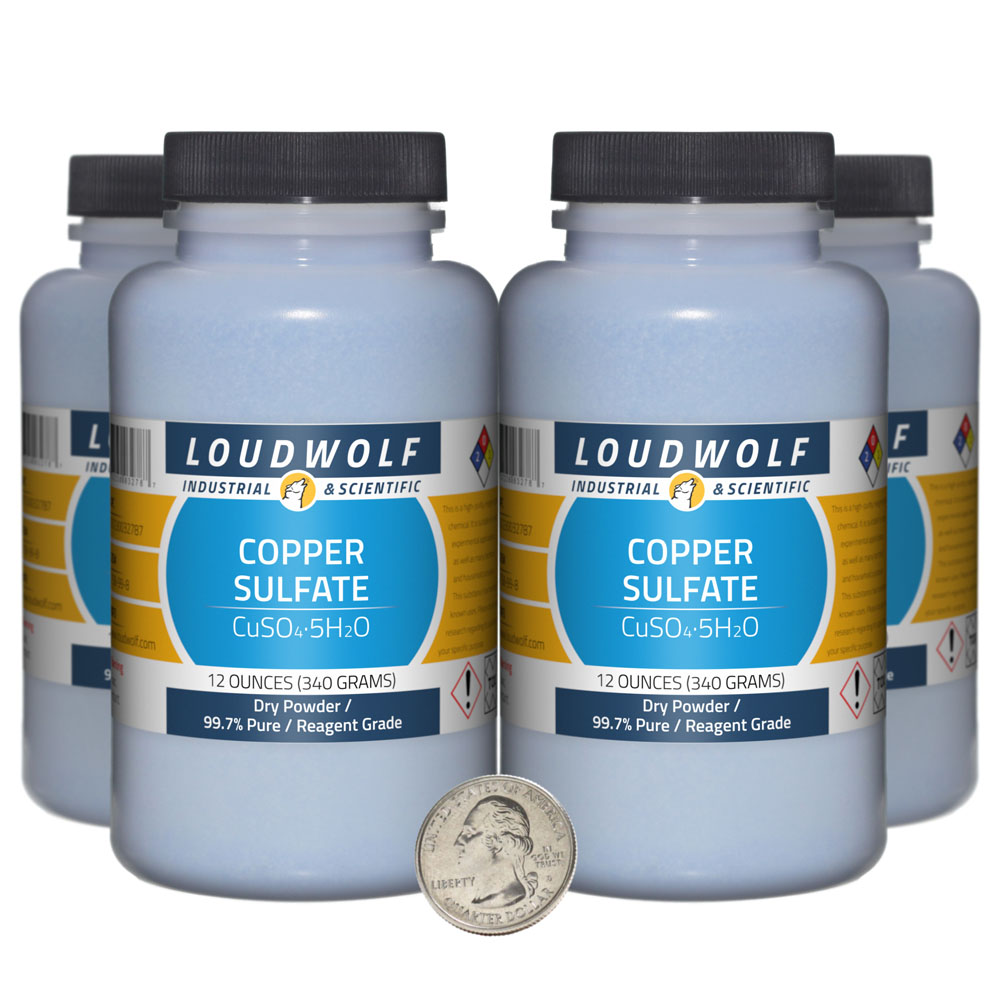 Copper Sulfate - 3 Pounds in 4 Bottles Copper Sulfate - 3 Pounds in 4 Bottles