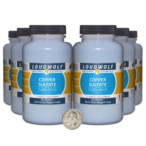 Copper Sulfate - 4.5 Pounds in 6 Bottles