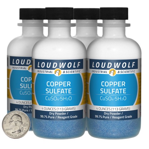 Copper Sulfate - 1 Pound in 4 Bottles