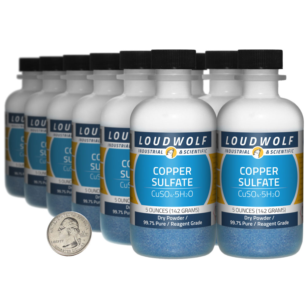 Copper Sulfate - 3.8 Pounds in 12 Bottles Copper Sulfate - 3.8 Pounds in 12 Bottles
