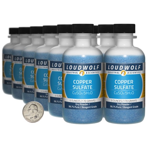 Copper Sulfate - 4.5 Pounds in 12 Bottles