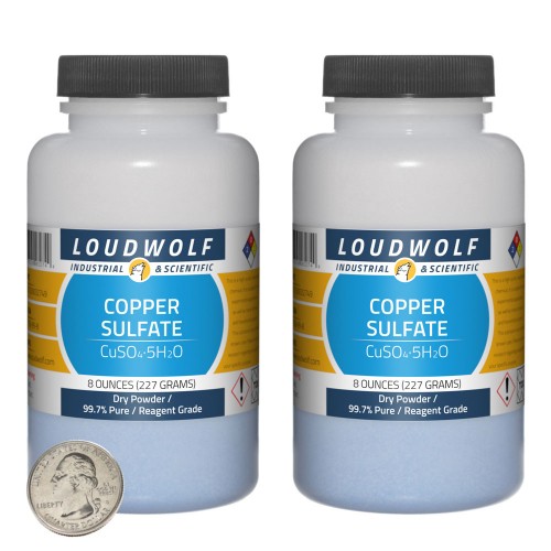Copper Sulfate - 1 Pound in 2 Bottles