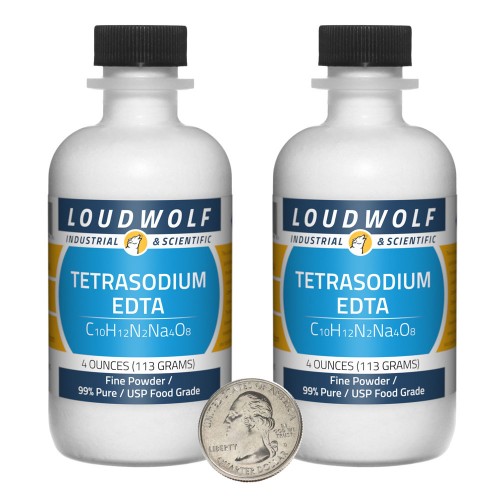 Tetrasodium EDTA - 8 Ounces in 2 Bottles