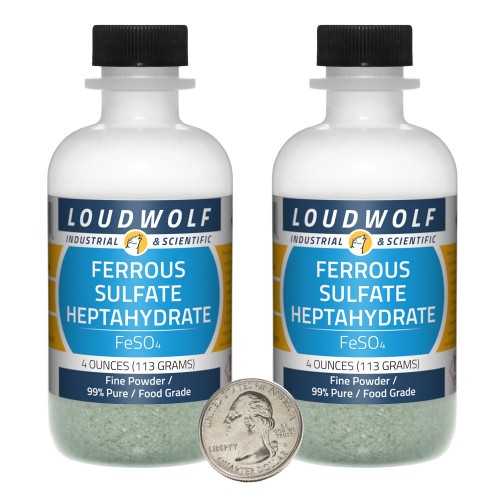 Ferrous Sulfate Heptahydrate - 8 Ounces in 2 Bottles