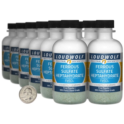 Ferrous Sulfate Heptahydrate - 3 Pounds in 12 Bottles