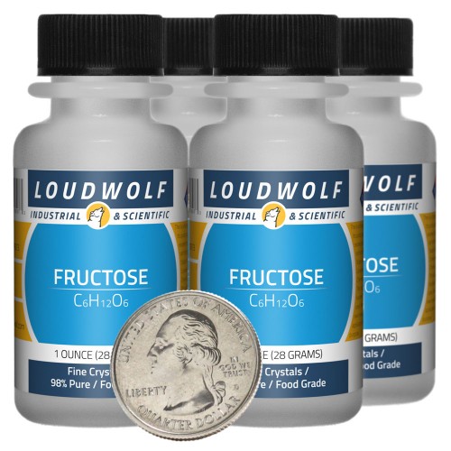 Fructose - 4 Ounces in 4 Bottles