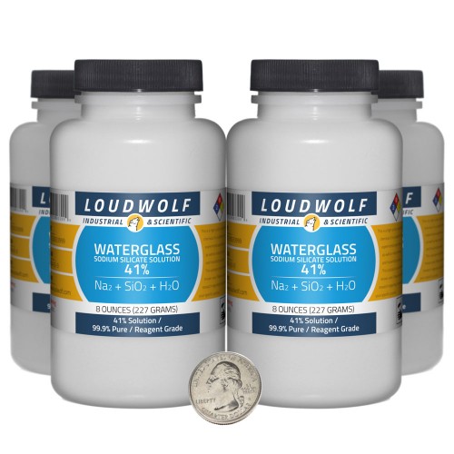 Sodium Silicate Solution Waterglass - 2 Pounds in 4 Bottles Sodium Silicate Solution Waterglass - 2 Pounds in 4 Bottles