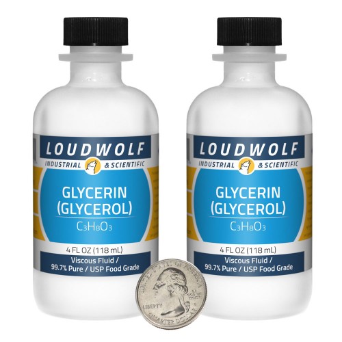 Glycerin (Glycerol) - 8 Fluid Ounces in 2 Bottles Glycerin (Glycerol) - 8 Fluid Ounces in 2 Bottles