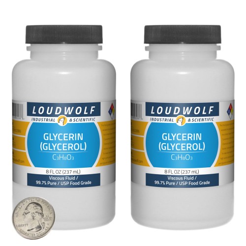 Glycerin (Glycerol) - 16 Fluid Ounces in 2 Bottles Glycerin (Glycerol) - 16 Fluid Ounces in 2 Bottles