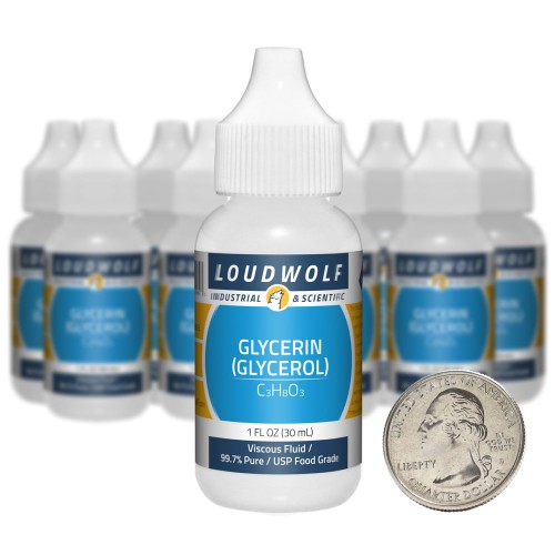Glycerin (Glycerol) - 10 Fluid Ounces in 10 Bottles Glycerin (Glycerol) - 10 Fluid Ounces in 10 Bottles