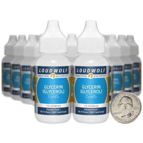 Glycerin (Glycerol) - 20 Fluid Ounces in 20 Bottles Glycerin (Glycerol) - 20 Fluid Ounces in 20 Bottles