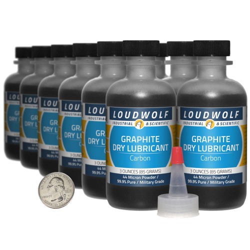 Graphite Dry Lubricant - 2.3 Pounds in 12 Bottles