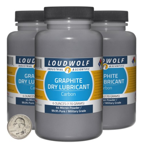 Graphite Dry Lubricant - 1.1 Pounds in 3 Bottles