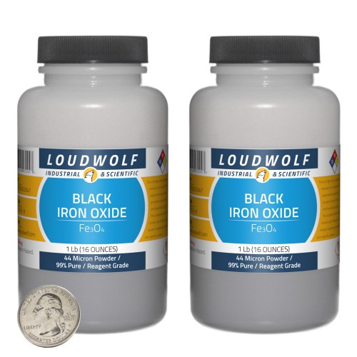 Black Iron Oxide - 2 Pounds in 2 Bottles