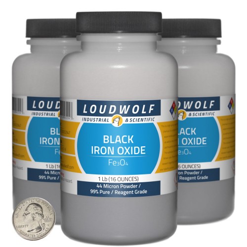 Black Iron Oxide - 3 Pounds in 3 Bottles