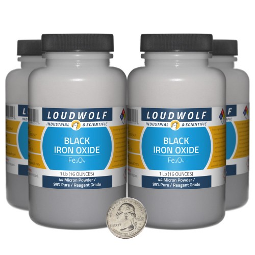 Black Iron Oxide - 4 Pounds in 4 Bottles