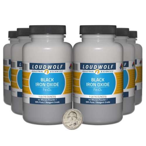 Black Iron Oxide - 6 Pounds in 6 Bottles