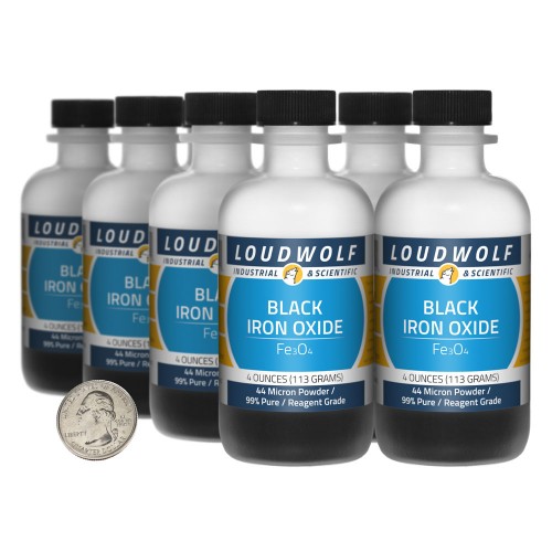 Black Iron Oxide - 2 Pounds in 8 Bottles