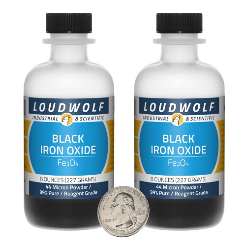 Black Iron Oxide - 1 Pound in 2 Bottles