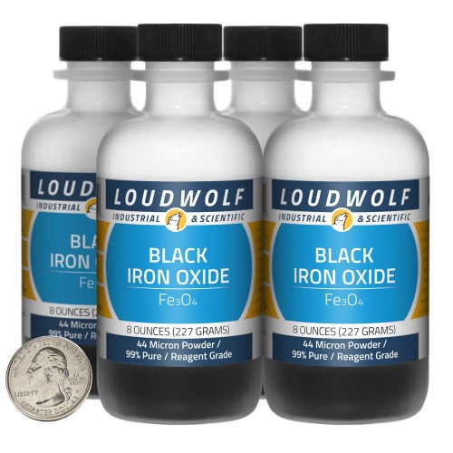 Black Iron Oxide - 2 Pounds in 4 Bottles