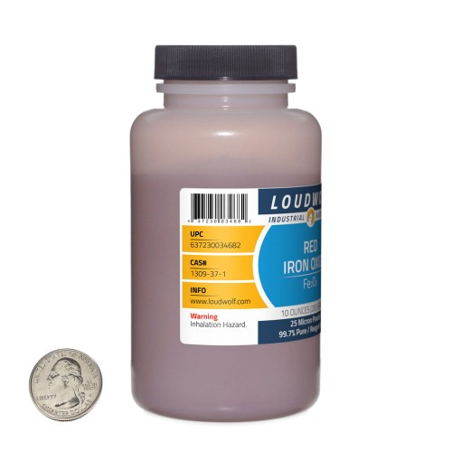 Red Iron Oxide - 1.3 Pounds in 2 Bottles