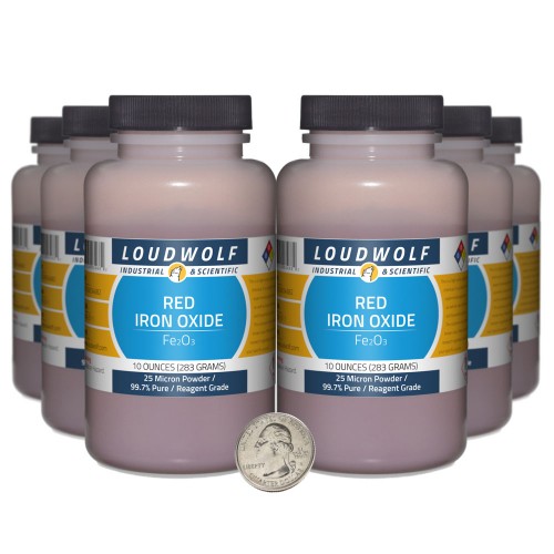 Red Iron Oxide - 3.8 Pounds in 6 Bottles