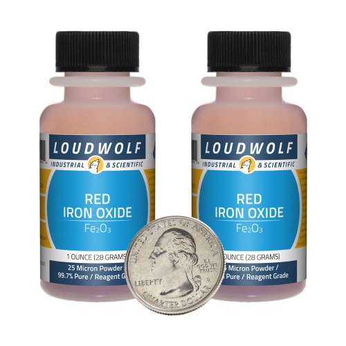 Red Iron Oxide - 2 Ounces in 2 Bottles