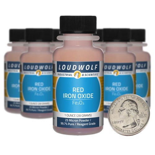 Red Iron Oxide - 10 Ounces in 10 Bottles