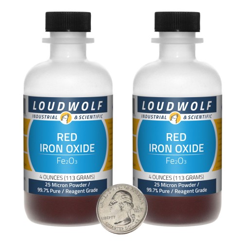 Red Iron Oxide - 8 Ounces in 2 Bottles