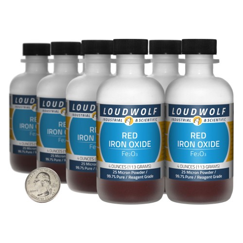 Red Iron Oxide - 2 Pounds in 8 Bottles