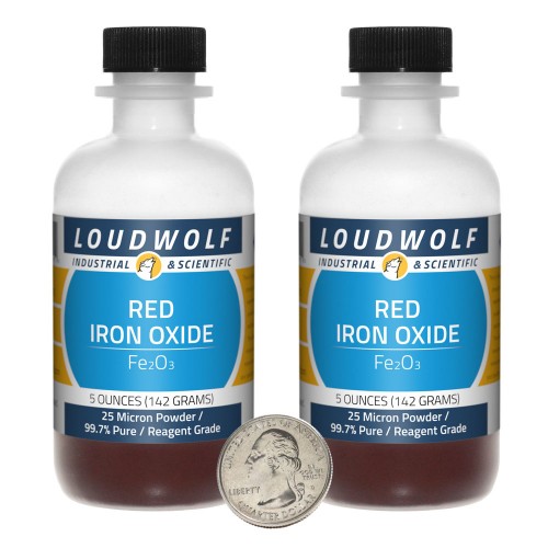 Red Iron Oxide - 10 Ounces in 2 Bottles