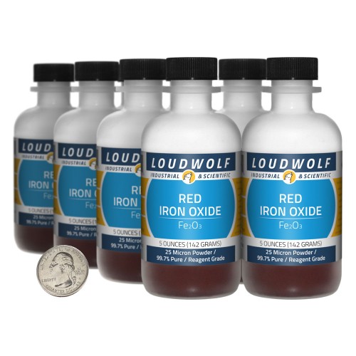Red Iron Oxide - 2.5 Pounds in 8 Bottles