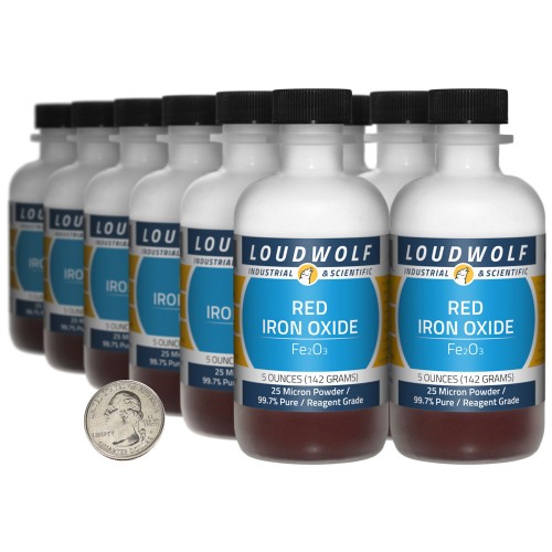 Red Iron Oxide - 3.8 Pounds in 12 Bottles