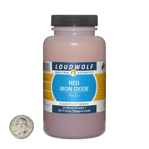 Red Iron Oxide - 8 Ounces in 1 Bottle