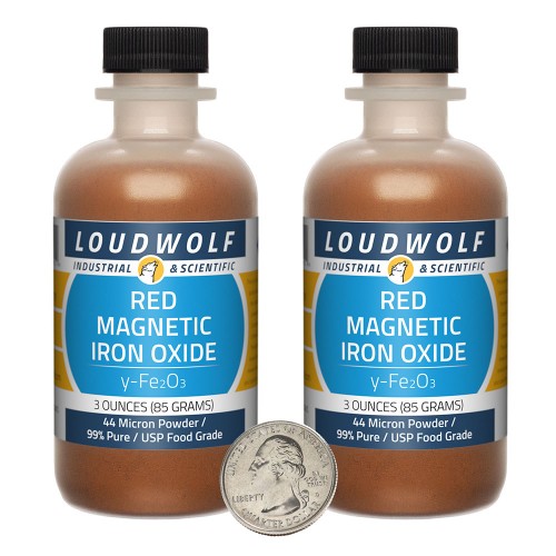 Red Magnetic Iron Oxide - 6 Ounces in 2 Bottles Red Magnetic Iron Oxide - 6 Ounces in 2 Bottles