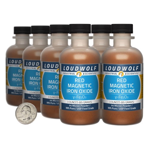 Red Magnetic Iron Oxide - 1.5 Pounds in 8 Bottles Red Magnetic Iron Oxide - 1.5 Pounds in 8 Bottles