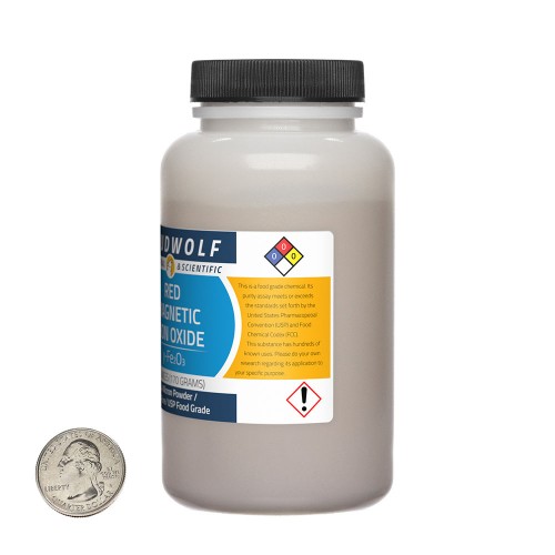 Red Magnetic Iron Oxide - 1.1 Pounds in 3 Bottles