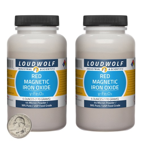 Red Magnetic Iron Oxide - 12 Ounces in 2 Bottles