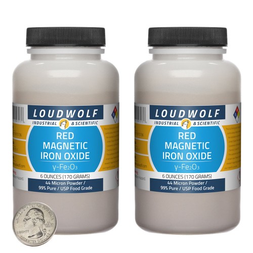 Red Magnetic Iron Oxide - 12 Ounces in 2 Bottles Red Magnetic Iron Oxide - 12 Ounces in 2 Bottles