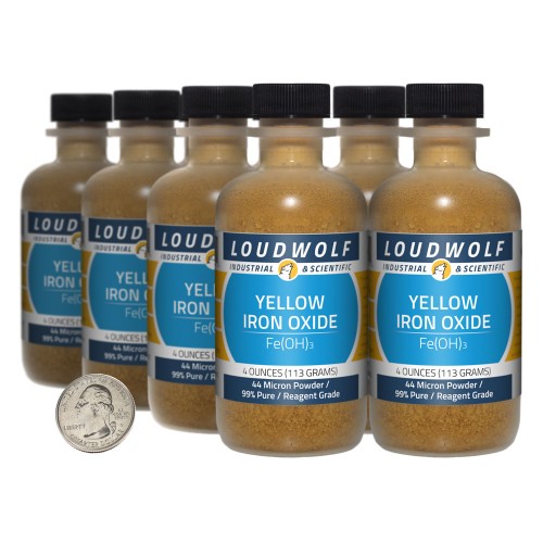 Yellow Iron Oxide - 2 Pounds in 8 Bottles