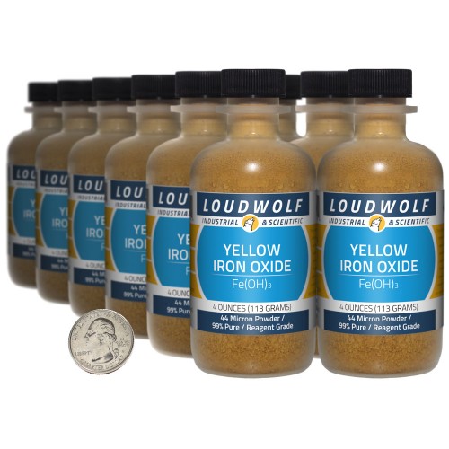 Yellow Iron Oxide - 3 Pounds in 12 Bottles