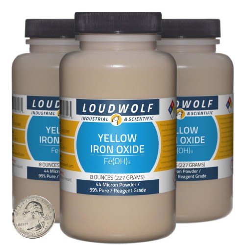 Yellow Iron Oxide - 1.5 Pounds in 3 Bottles