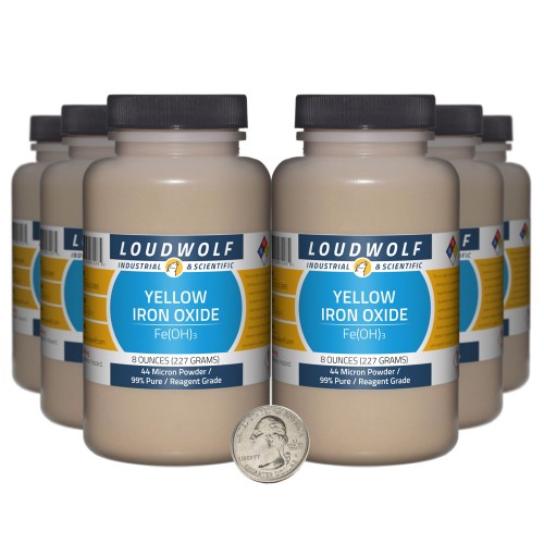Yellow Iron Oxide - 3 Pounds in 6 Bottles