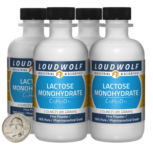 Lactose Monohydrate - 12 Ounces in 4 Bottles